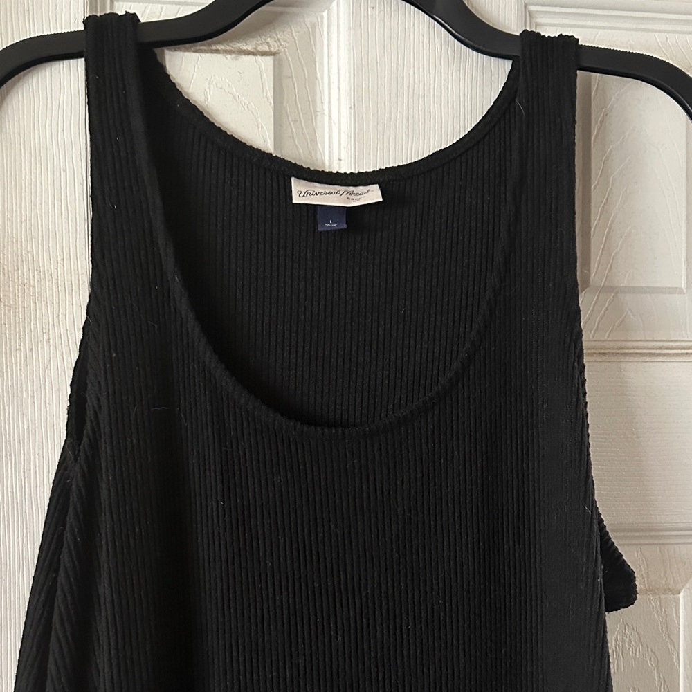 Universal Thread Ribbed Black Tank Top Dress